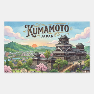 Kumamoto Reiseaufkleber Rechteckiger Aufkleber