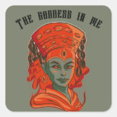 Kumari - Die Göttin in mir Quadratischer Aufkleber (Vorderseite)