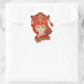 Kumari Runder Aufkleber (Tasche)