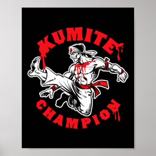 Kumite-Champion Blut-Sportarten Karate Kung Fu Kic Poster