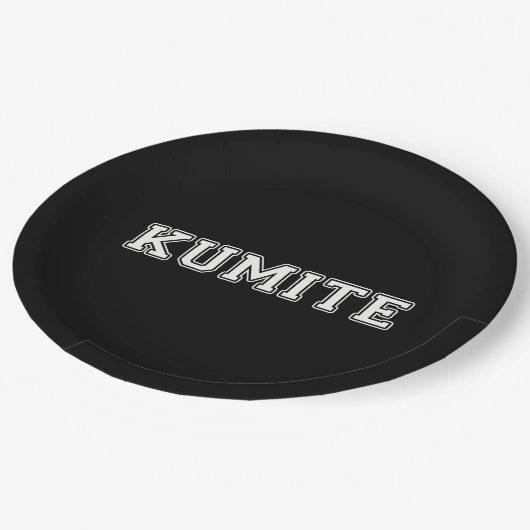 Kumite Pappteller (Schrägansicht)