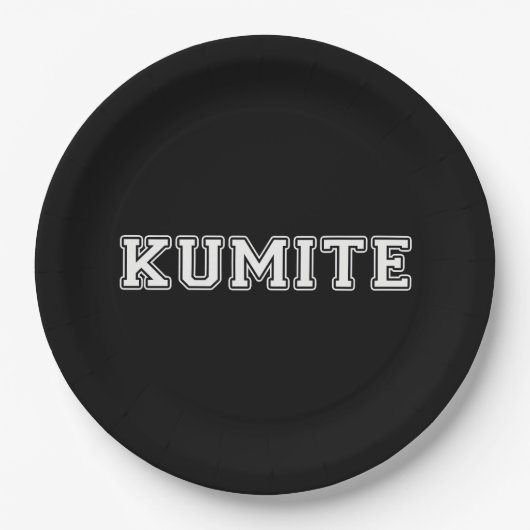 Kumite Pappteller (Vorderseite)