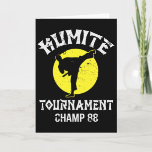 Kumite-Turnier-Champ Vintage-Markenkunst Karate Karte