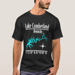 Kumlandsee Kentucky Uferlinien-Koordinatenkarte T-Shirt