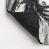 Kummer und Depression Zeichnend Kohle Mousepad (Ecke)