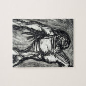 Kummer und Depression Zeichnend Kohle Puzzle (Horizontal)