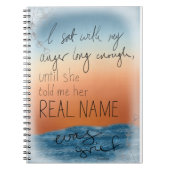 Kummer und Zorn Zitat Blumendruck Notizblock (Vorderseite)