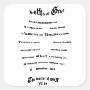 Kummerbruder Quadratischer Aufkleber