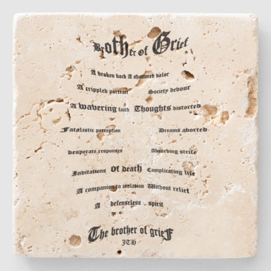 Kummerbruder Steinuntersetzer (Vorderseite)