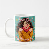 Kümmere dich auch um dich selbst | Selbst-Liebe Kaffeetasse (Links)