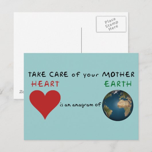 Kümmere dich um deine Mutter Erde Postkarte (Vorne/Hinten)