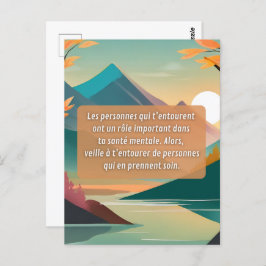 Kümmere dich um deine psychische Gesundheit Postkarte