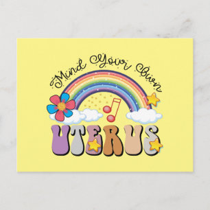 Kümmere dich um deinen eigenen Uterus Feministisch Postkarte