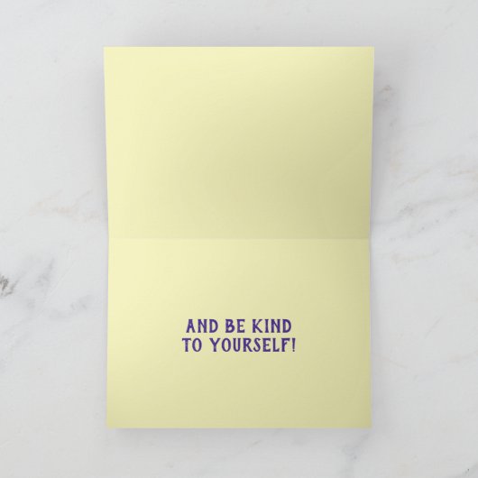 Kümmere dich um dich selbst karte (Innenseite)