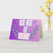 Kümmere dich um dich selbst karte (Gelbe Blume)