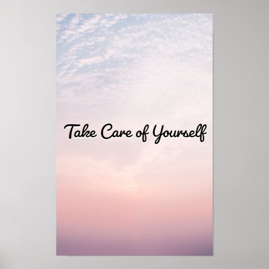 Kümmere dich um dich selbst poster (Vorne)