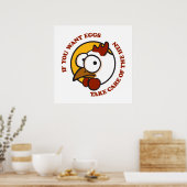 Kümmere dich um die Henne 1 Poster (Küche)