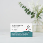 Kümmern Companion Care LPN Nurse Visitenkarte (Stehend Vorderseite)