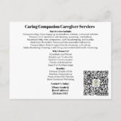 Kümmern Companion Caregiver Postkarte (Rückseite)