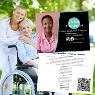 Kümmern Companion Caregiver Postkarte