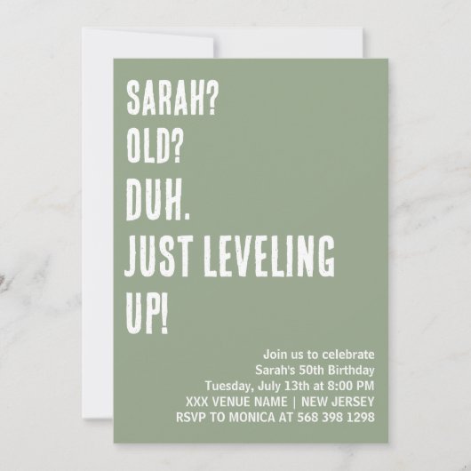 KÜMMERN DUH. LASSEN SIE NUR AUF! LUSTIGER GEBURTST EINLADUNG (Vorderseite)