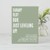 KÜMMERN DUH. LASSEN SIE NUR AUF! LUSTIGER GEBURTST EINLADUNG (Stehend Vorderseite)