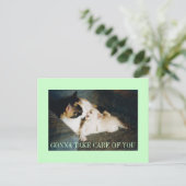 kümmern sich um Sie Postkarte (Stehend Vorderseite)