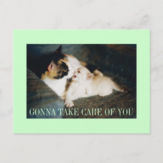 kümmern sich um Sie Postkarte (Vorderseite)