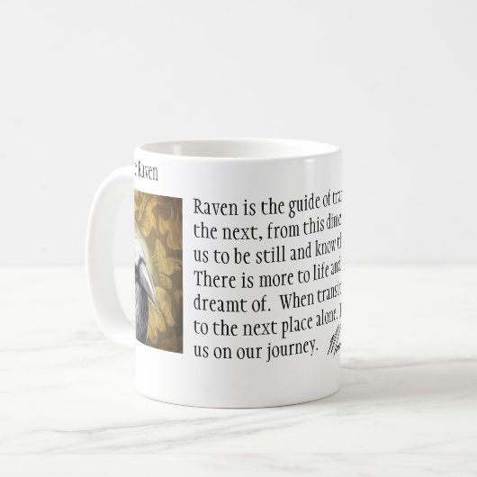 Kümmern Sie sich den um Raben Kaffeetasse (Vorderseite Links)