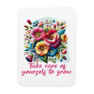 Kümmern Sie sich um Blumenreflexion Magnet