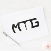 Kümmern Sie sich um Gap - schwarzen Text-Aufkleber Ovaler Aufkleber (Umschlag)