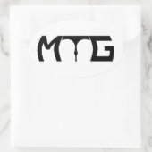 Kümmern Sie sich um Gap - schwarzen Text-Aufkleber Ovaler Aufkleber (Tasche)