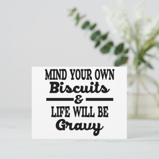 Kümmern Sie sich um Ihr eigenes Geschäft u. ist Postkarte (Stehend Vorderseite)