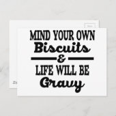 Kümmern Sie sich um Ihr eigenes Geschäft u. ist Postkarte (Vorne/Hinten)