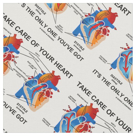 Kümmern Sie sich um Ihrem Herzen, das es nur eins Stoff (Nahaufnahme)