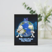 Kümmern Sie sich um Ihren kleinen Planeten Postkarte (Stehend Vorderseite)
