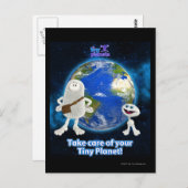 Kümmern Sie sich um Ihren kleinen Planeten Postkarte (Vorne/Hinten)