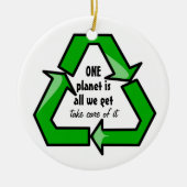 Kümmern Sie sich um unseren Planeten Keramik Ornament (Vorne)