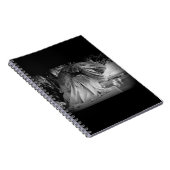 Kummerstatue in Schwarz-Weiß Notizblock (Rechte Seite)