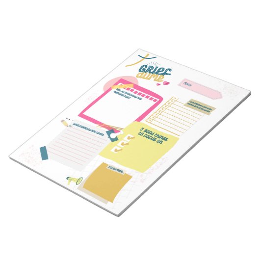 Kummerstumpf Notepad für Trauer nach einem Ereigni Notizblock (angewinkelt)