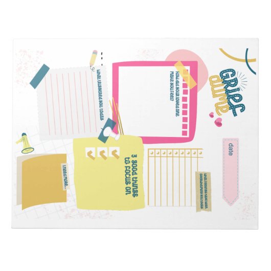 Kummerstumpf Notepad für Trauer nach einem Ereigni Notizblock (Vorderseite)