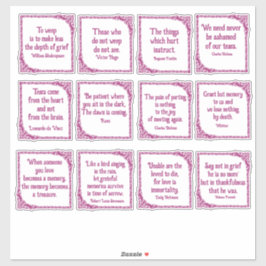 Kummerzitate an Verzierten Vintagen Magenta-Grenze Aufkleber