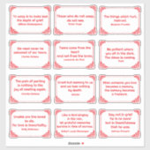 Kummerzitate in der Rose Aufkleber (Blatt)