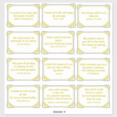 Kummerzitate in der Rose Aufkleber (Blatt)