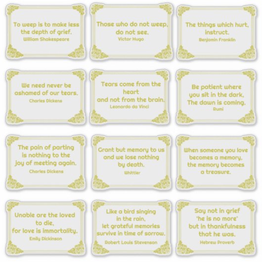 Kummerzitate in der Rose Aufkleber (Vorderseite)