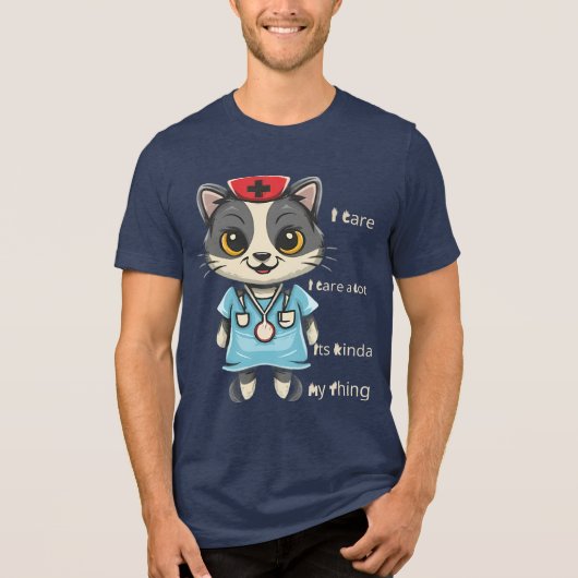 Kümmre Cat Nurse: Das ist mein Ding Tri-Blend Shirt (Vorderseite)