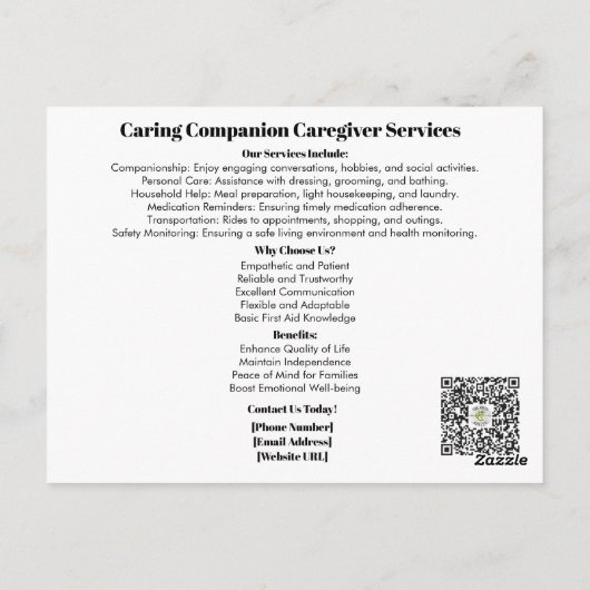 Kümmre Companion Karriere Postkarte (Rückseite)