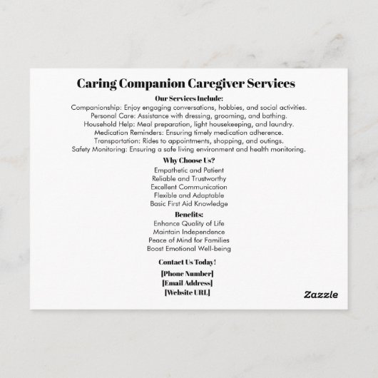 Kümmre Companion Karriere Postkarte (Rückseite)