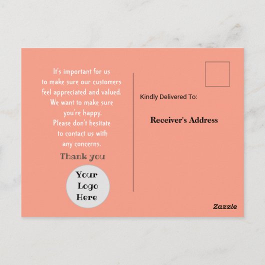 Kümmre eines Kunden Postkarte (Rückseite)