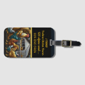 Kümmre für Brahma Chickens am Sonnentag Gepäckanhänger (Vorderseite (Horizontal))